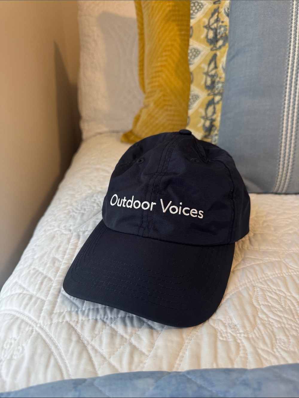 Outdoor Voices Navy Logo Cap